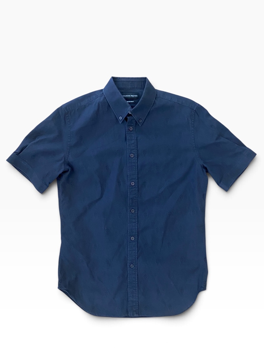 Alexander McQueen Men's Inverted Skull Embroidered Shirt